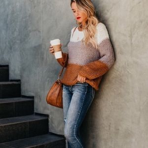 VICI CECE Color Block Sweater S